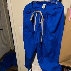 Wonderwink drawstring XL scrub pants. Royal Blue.